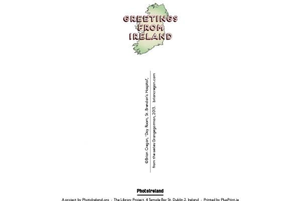 The design of the back for the postcard set.